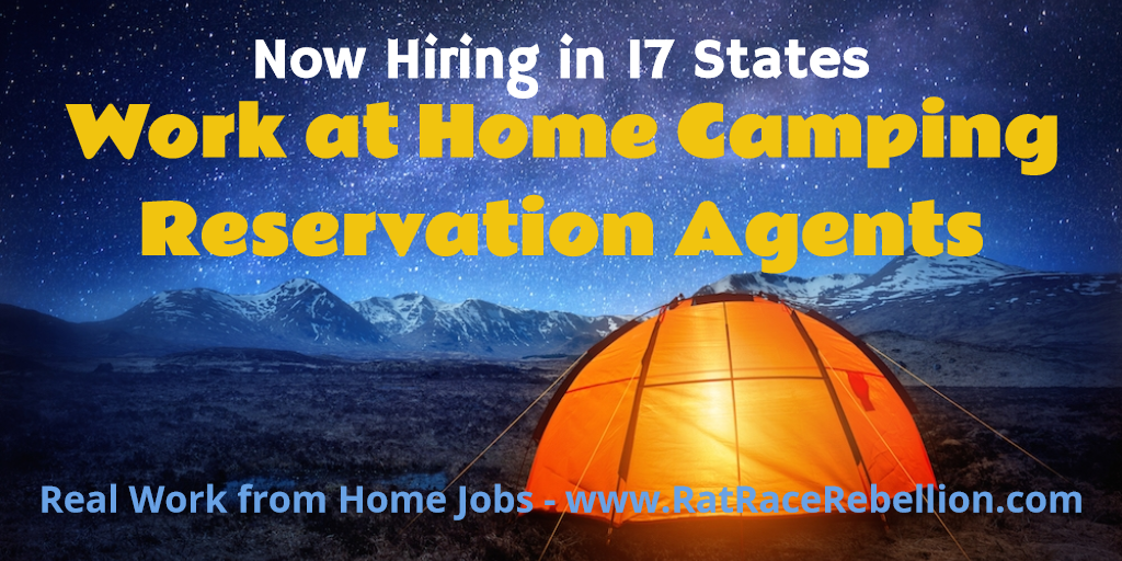 Work at Home Camping Reservation Agents - Hiring in 17 States