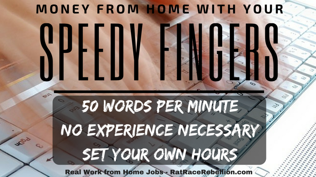 Work from Home Transcription - No Experience Necessary - RatRaceRebellion.com