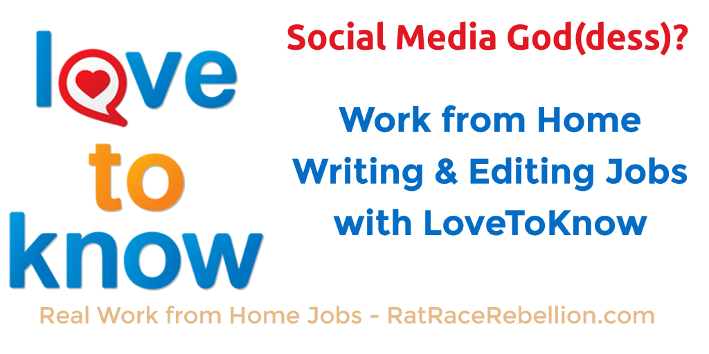 Work from Home Writing or Editing Jobs with LoveToKnow.com