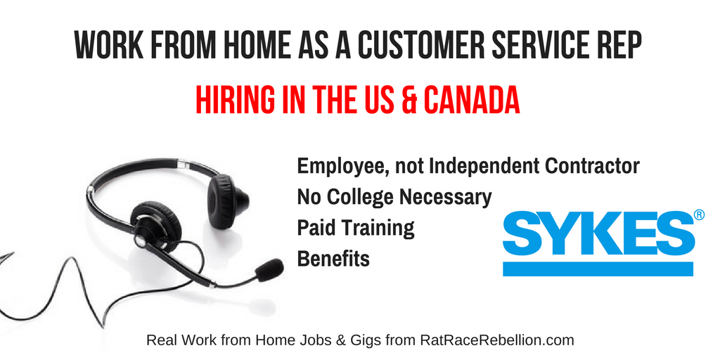 Work from Home as a Customer Service Rep for Sykes - US & Canada
