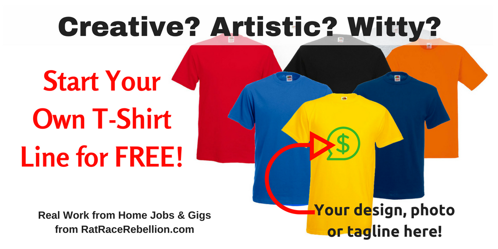  Your Own TShirt Line for FREE! – Real Work From Home Jobs by Rat