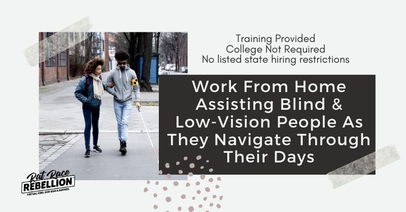 Work From Home Assisting Blind and Low-Vision People