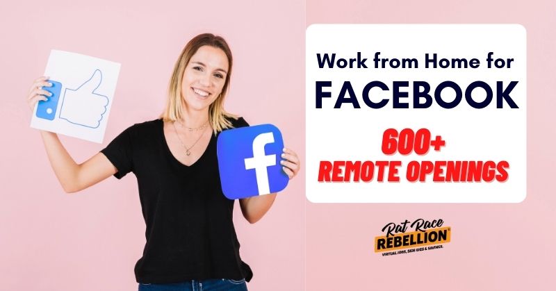 work from home for Facebook, 600+ remote openings