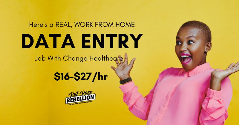 Here's a REAL, WORK FROM HOME DATA ENTRY Job With Change Healthcare - $16-$27/hr
