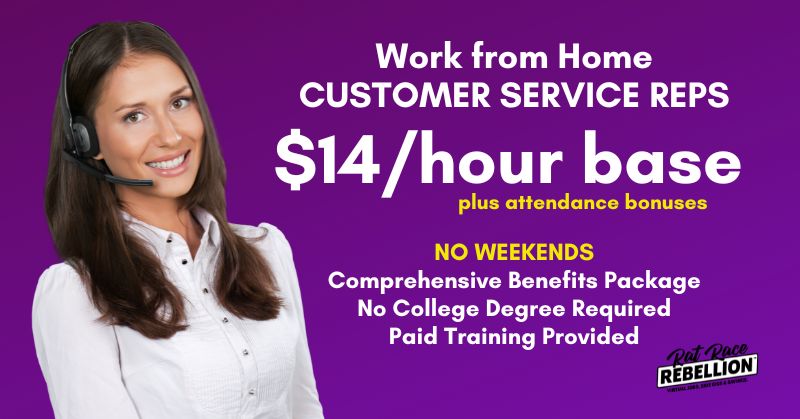 Work from Home CUSTOMER SERVICE REPS, No weekends Firstsource