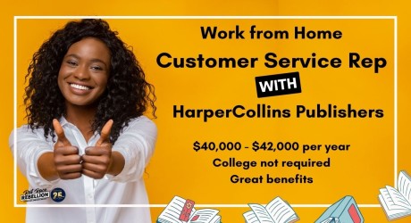 Remote Customer Service Openings with HarperCollins Publishers