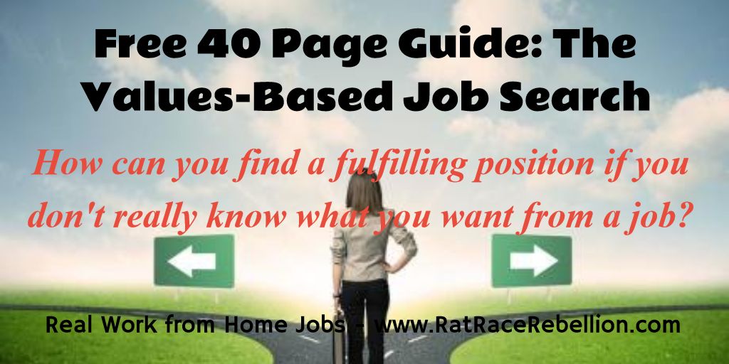 Free Guide: The Values-Based Job Search - www.RatRaceRebellion.com