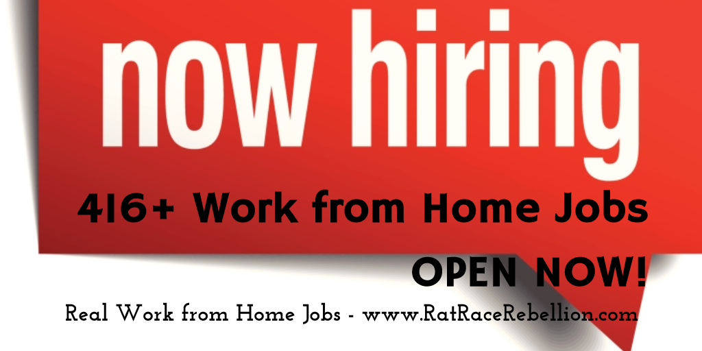 416+ Work from Home Jobs OPEN NOW - Work From Home Jobs by Rat Race ...