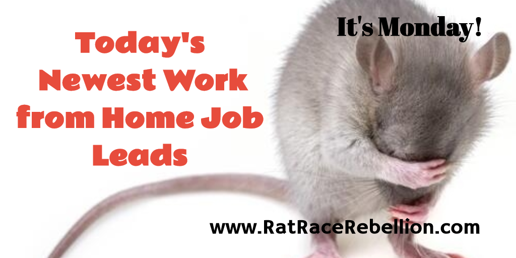 Monday's Newest Work from Home Job Leads