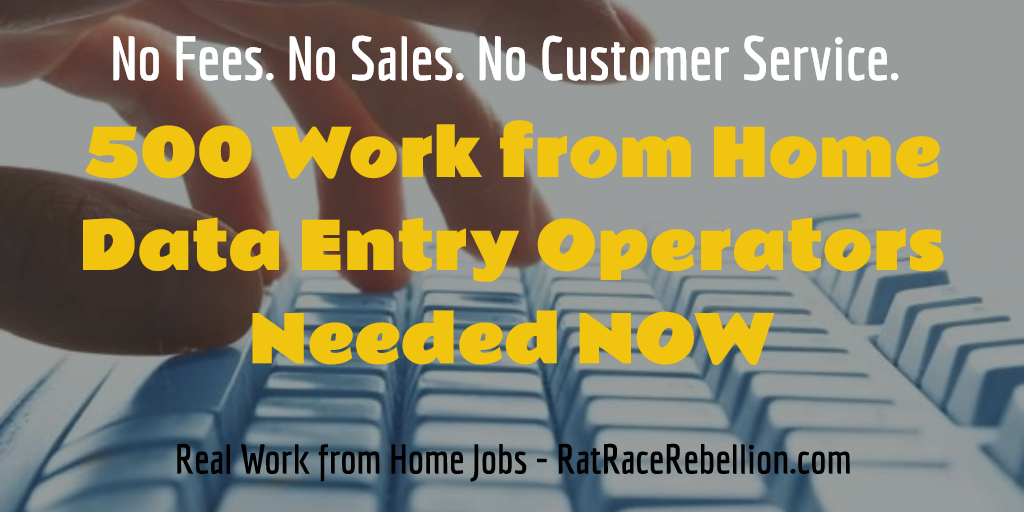 500 Work from Home Data Entry Operators Needed NOW - Work ...