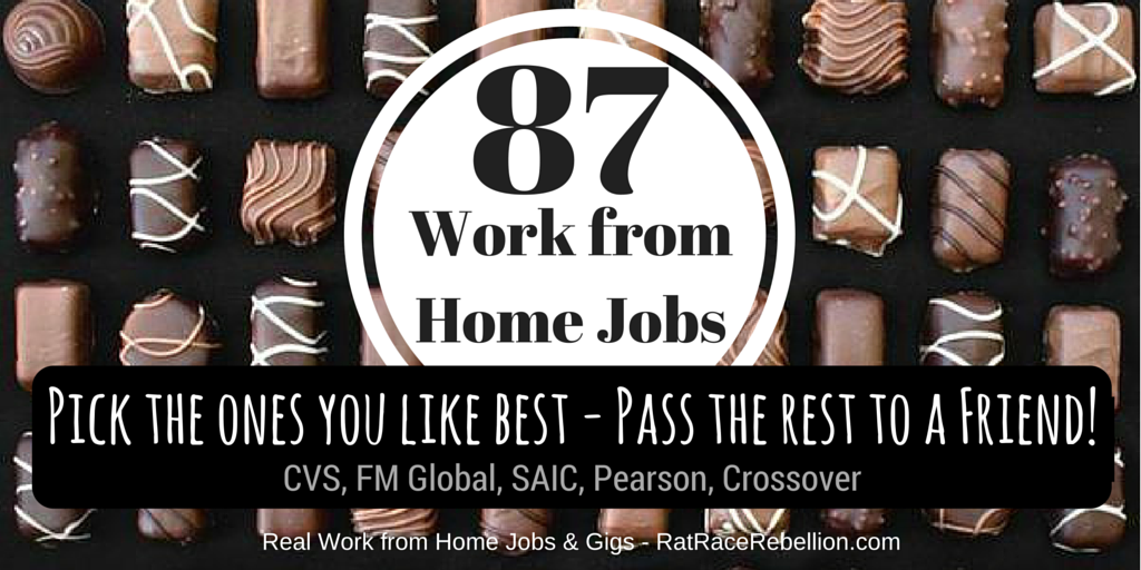 87 Work from Home Jobs – OPEN NOW with SAIC, CVS, Pearson, FM Global, Crossover