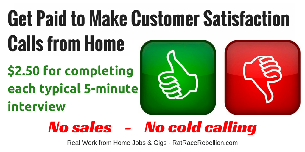 Get Paid to Make Customer Satisfaction Calls from Home ...