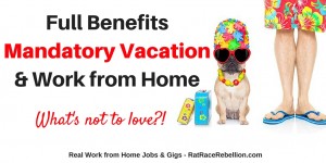 Mandatory Vacation, Work from Home Job