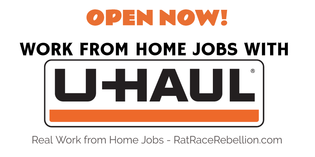 Work from Home Jobs with U-Haul - OPEN NOW - RatRaceRebellion.com