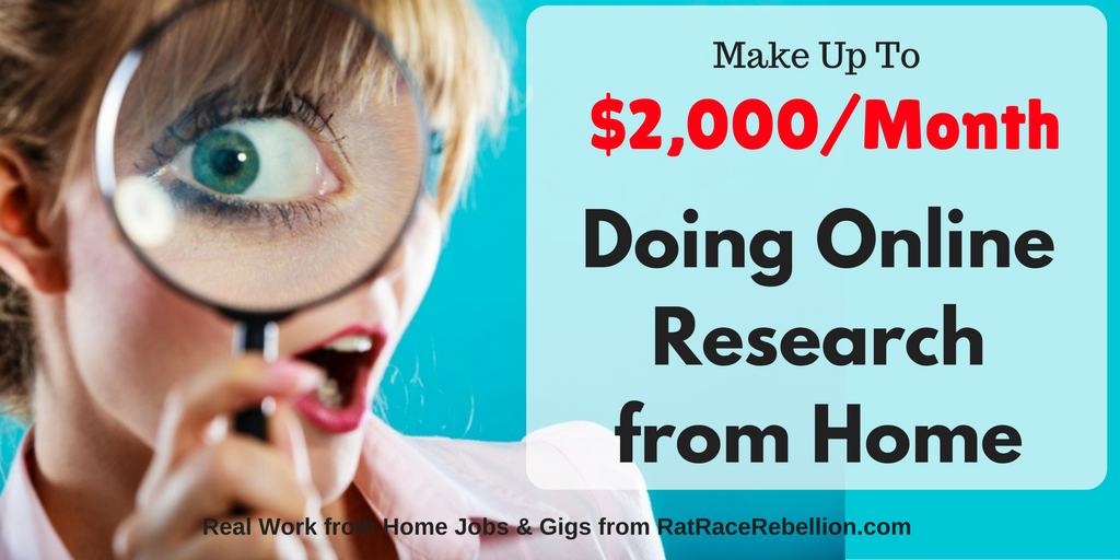 Make $2,000/Month Doing Online Research from Home