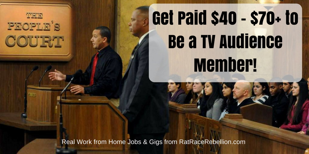 Get Paid To Sit In Audience