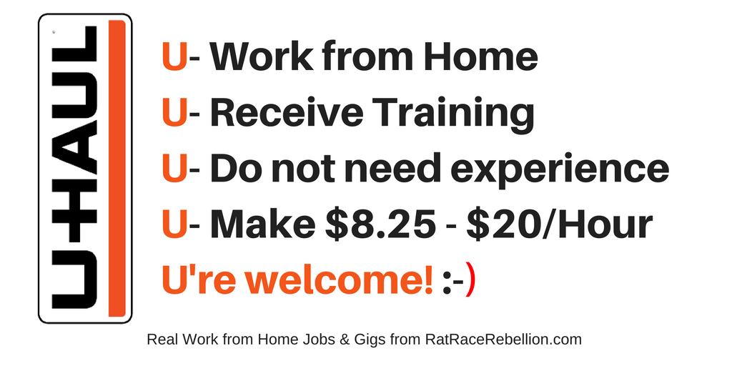 U-Haul is Hiring Again! No Exp. Necessary - Work from Home