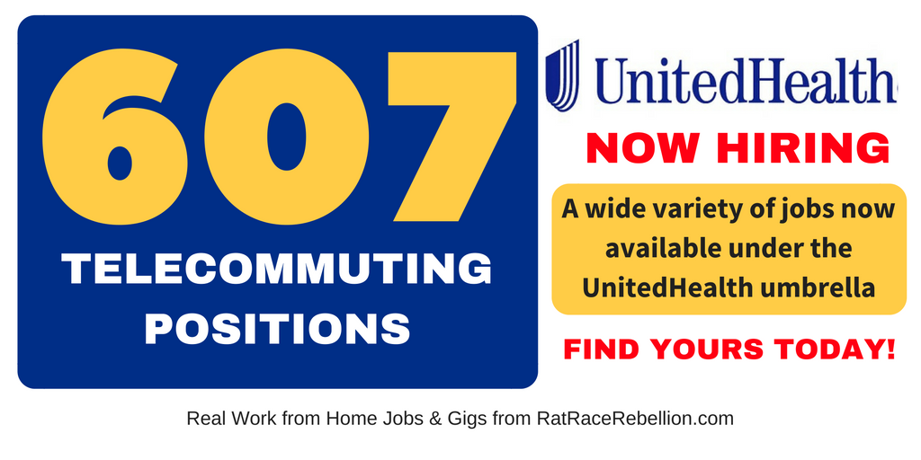 607 Telecommuter Positions Now Available with UnitedHealth Group