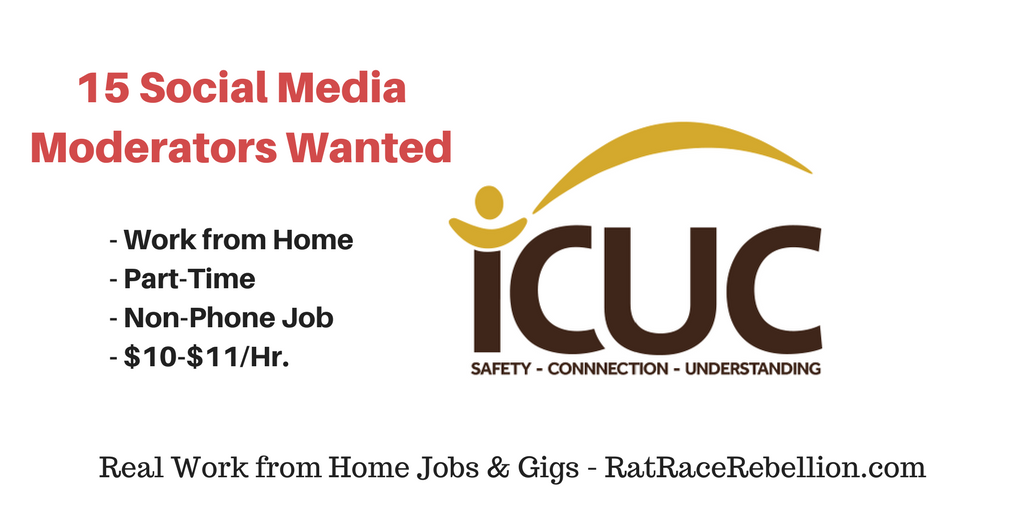 part time jobs working from home Work from Home 15 Part Time Social Media Moderators 