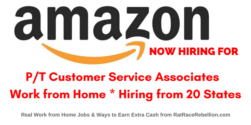 Work From Home At Amazon Customer Service Associate Jobs Open Now Work From Home Jobs By Rat Race Rebellion