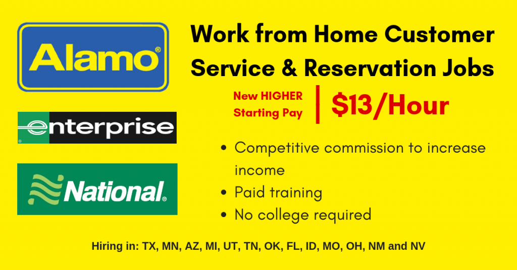 Make 13/Hr Working for Alamo, Enterprise and National Rental Car