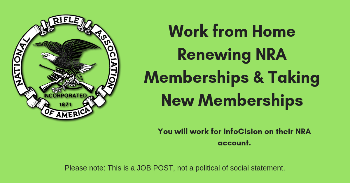 Work From Home Renewing Nra Memberships Work From Home