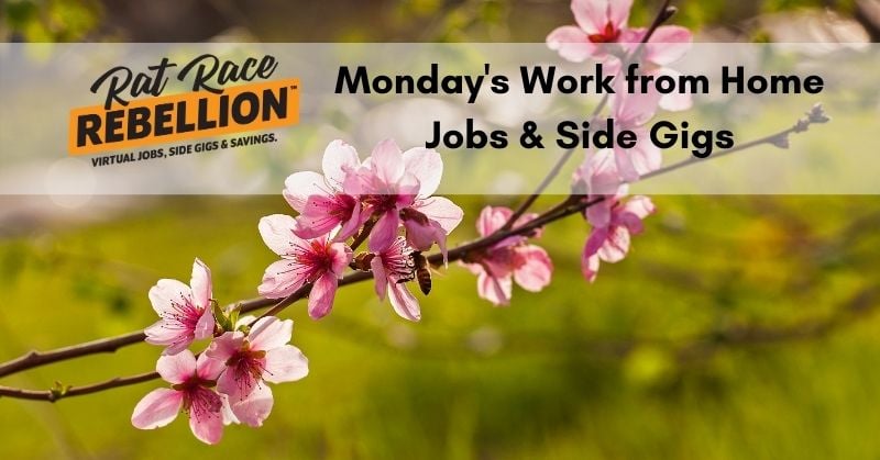 Monday's Work from home jobs and gigs