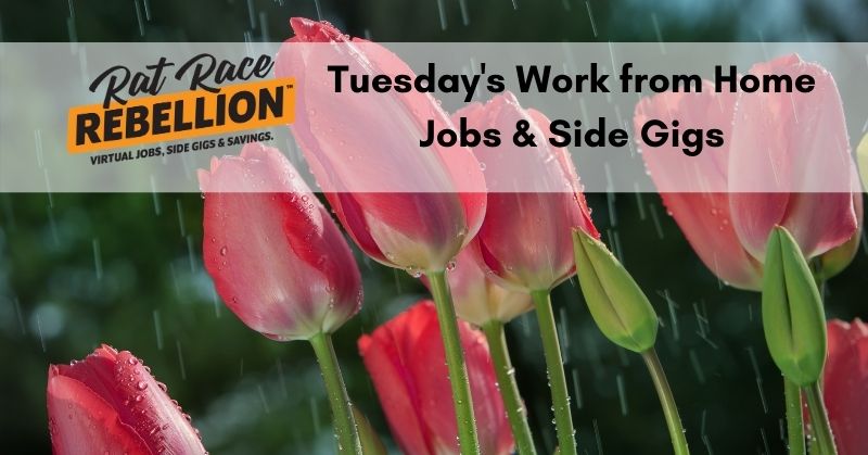 Tuesday's work from home jobs and gigs