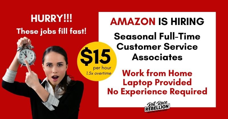 Reopened Amazon Is Hiring Work From Home Customer Service Associates 15 34 States Work From Home Jobs By Rat Race Rebellion