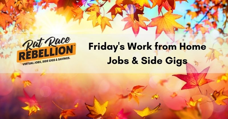 Friday's work from home jobs and gigs