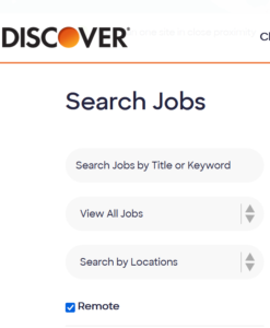 remote jobs with Discover