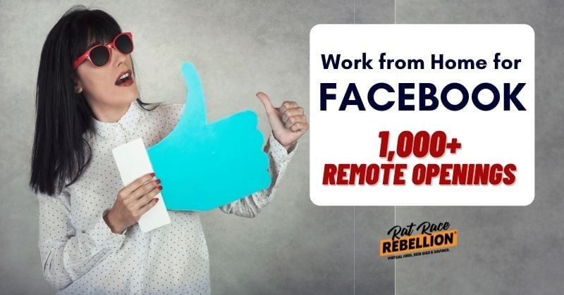 work from home for Facebook, 1,000+ remote openings