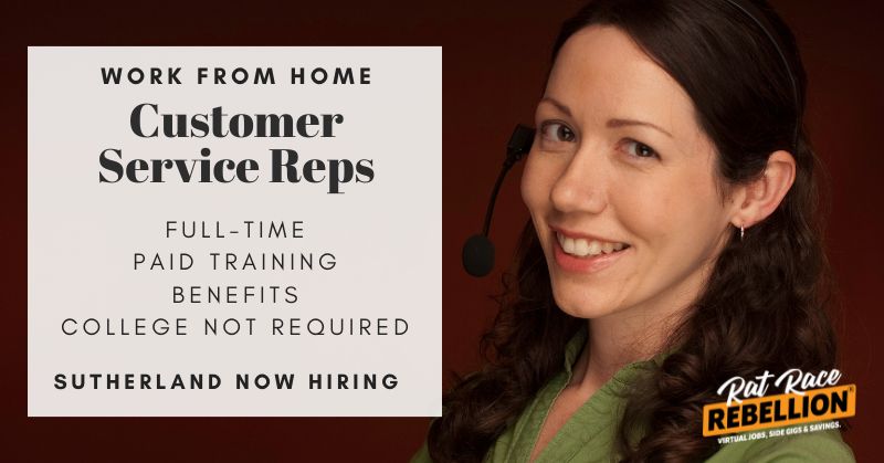 Work from Home Customer Service Reps. Comuter provided. Paid training. Benefits.