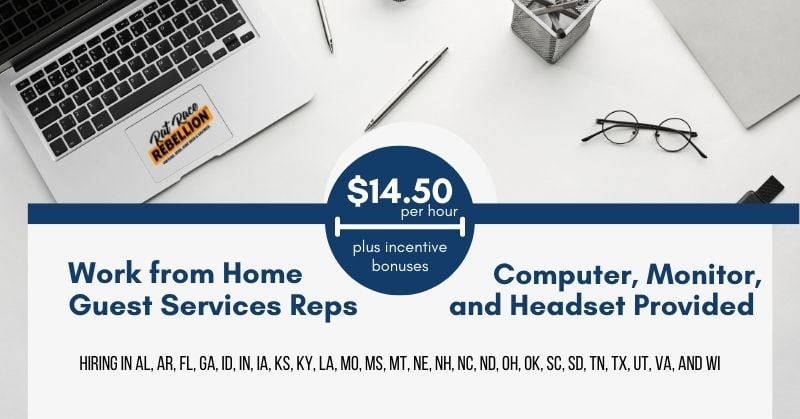 $14.50/hr + Incentives, Computer Provided - Work from Home Guest Services Reps - Hiring in AL, AR, FL, GA, ID, IN, IA, KS, KY, LA, MO, MS, MT, NE, NH, NC, ND, OH, OK, SC, SD, TN, TX, UT, VA, and WI