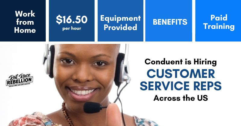 Work from home, $16.50/hr, Equipment provided, Benefits, Paid Training. Now hiring Customer Service Reps across the US