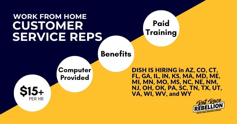 work from home Customer Service Reps. Hiring across the US. $30K+ per year, computer provided, benefits, paid training