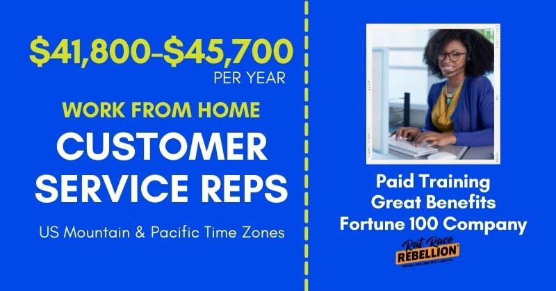 $41,800-$45,700/year - Work from Home Customer Service Jobs - Hiring Now in US Mountain and Pacific Time Zones