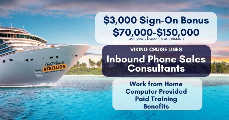 $3,000 Sign-On Bonus, $70,000-$150,000 (base + commission), Inbound Phone Sales Consultants