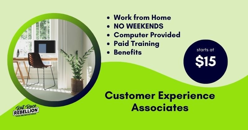 Work from Home Customer Experience Associates - Computer Provided, Paid Training, Benefits - starts at $15 per hour