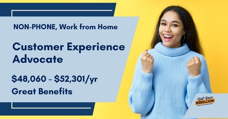 NON-PHONE, Work from Home Customer Experience Advocate - $48,060 - $52,301/yr, Great Benefits