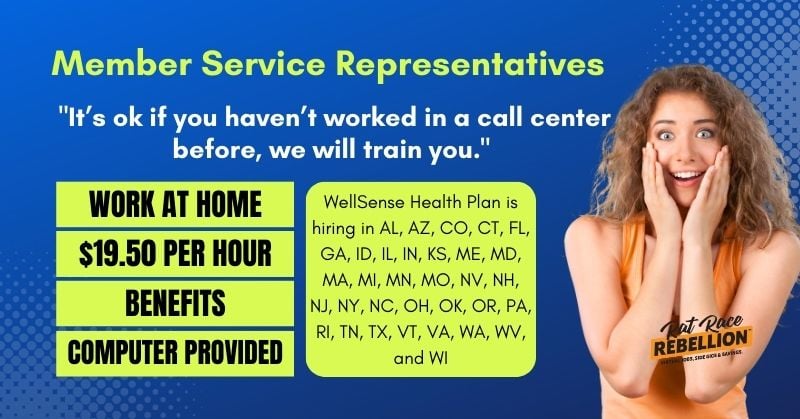 Work at Home Member Service Representatives - "It’s ok if you haven’t worked in a call center before, we will train you." - Benefits, $19.50 per hour, Computer Provided