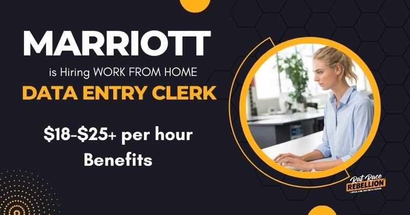 Marriott is Hiring WORK FROM HOME Data Entry Clerk - $18-$25+ per hour, Benefits