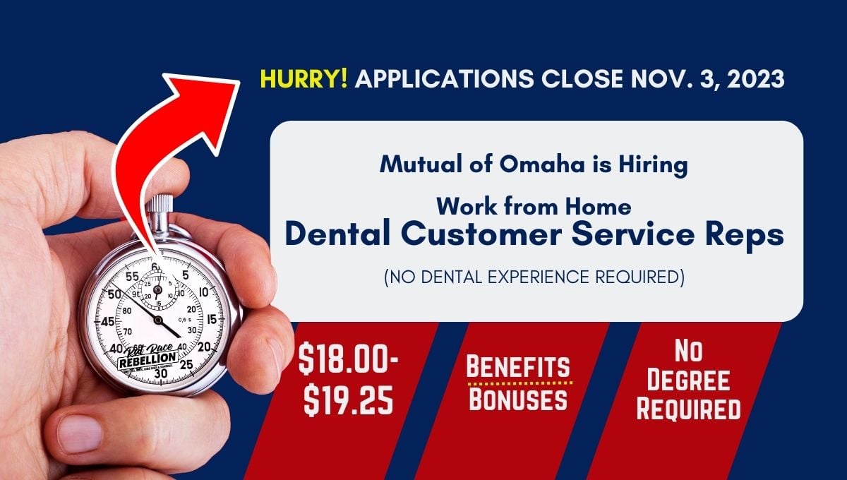 Mutual of Omaha is Hiring work from home Dental Customer Service Reps