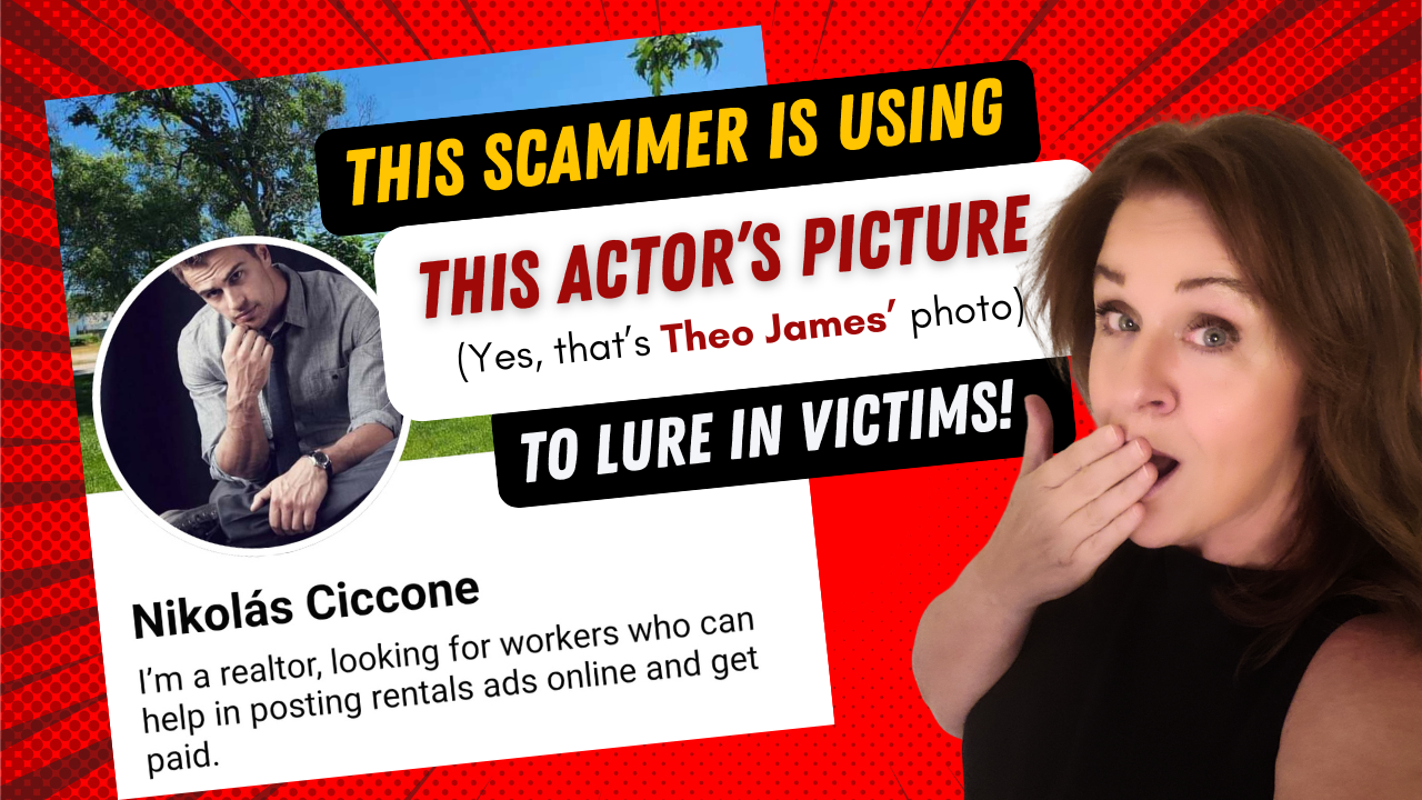 This scammer is using an actor's photo to lure in victims!