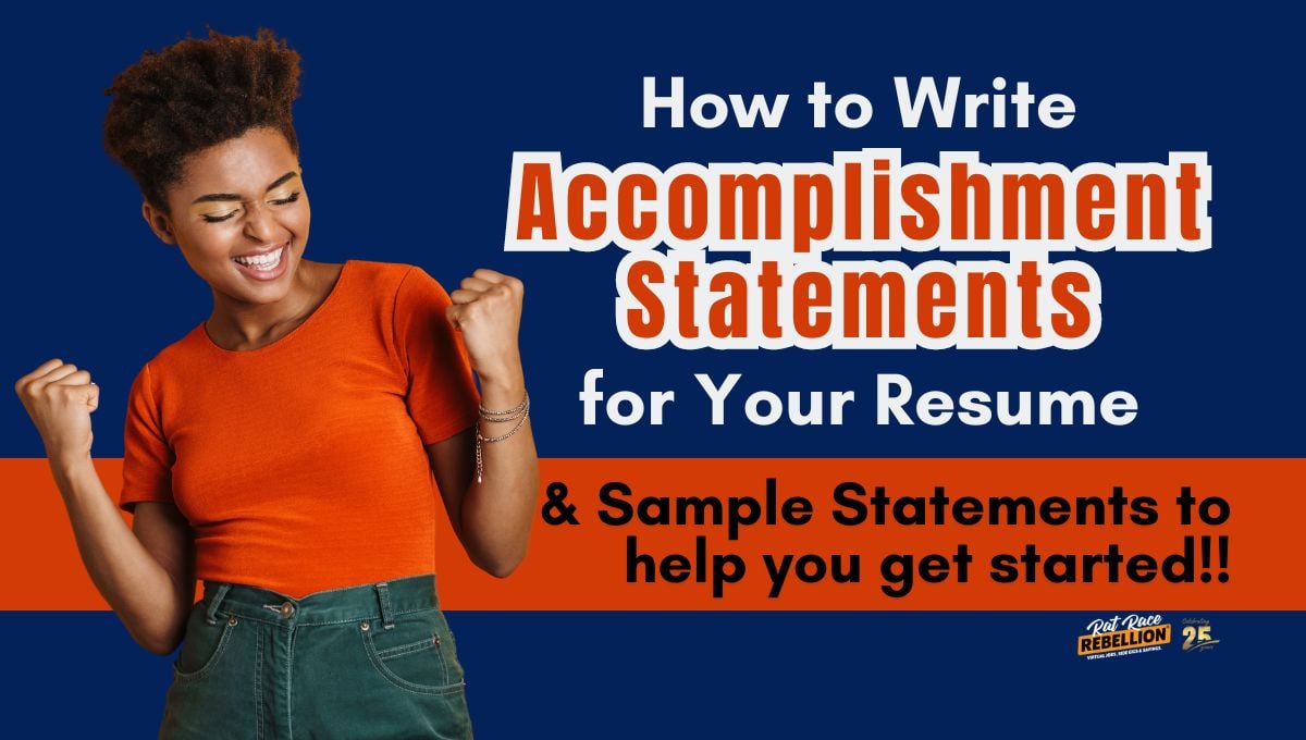 How to write Accomplishment Statements for your resume