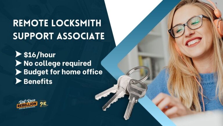 Remote Locksmith Support Associate: $16/Hr.