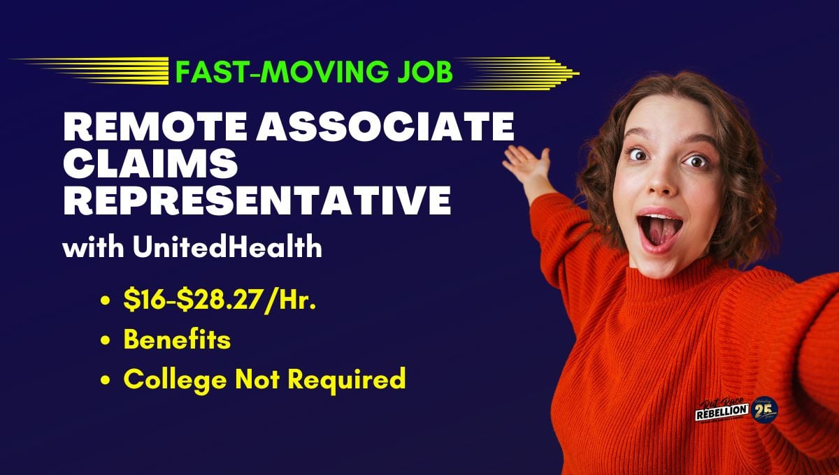 Fast Moving Job Claims Representative Associate with UnitedHealthcare