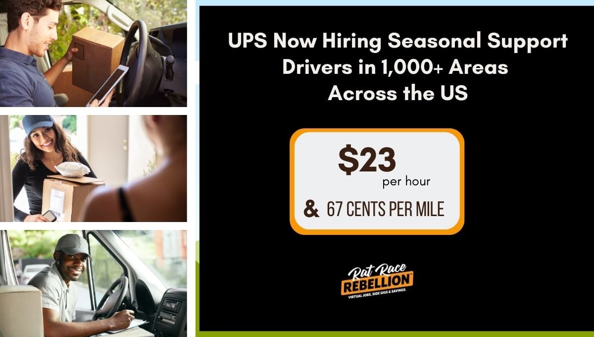 UPS Hiring 1,000+ Seasonal Support Drivers Across the US - $23/Hr ...