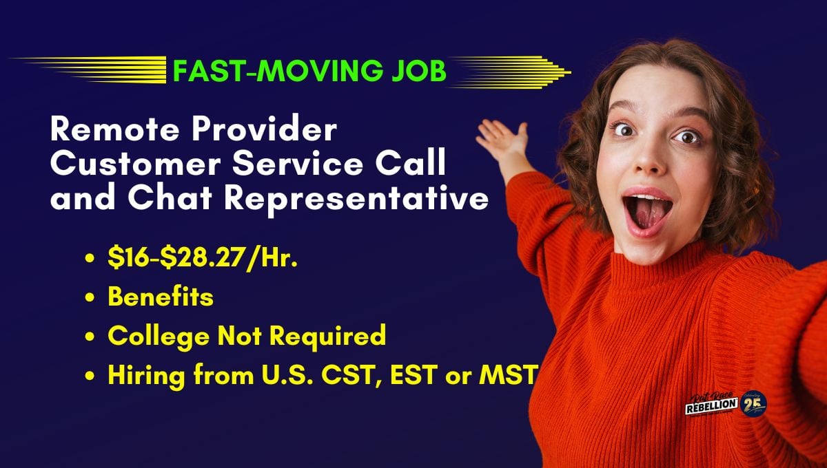 Remote Provider Customer Service Call and Chat Representative