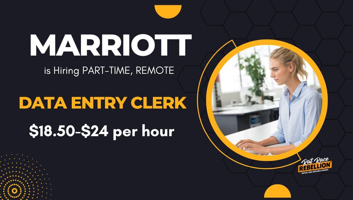 Remote Part Time Data Entry Clerk Marriott